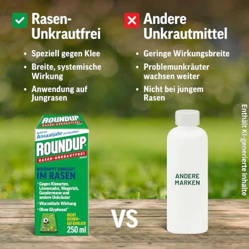 Roundup Rasen-Unkrautfrei 250 ml Konzentrat gegen Rasenunkräuter im Rasen – Ansicht 5