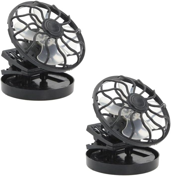 Amazon.com: DimyFew 2 Pack Mini Solar Powered Fan, Outdoor Wide Brim ...