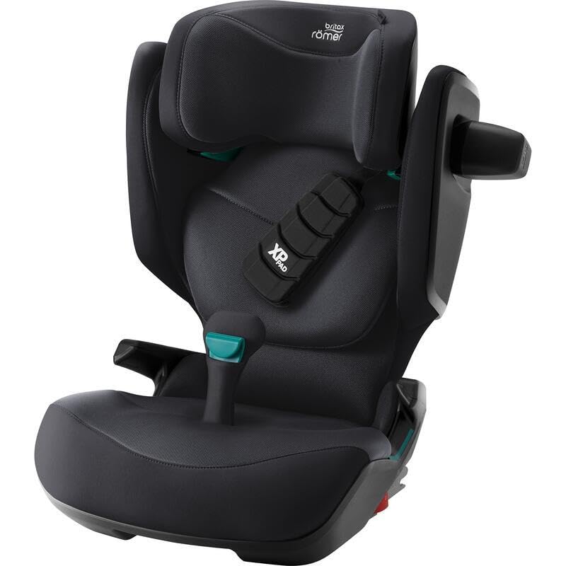 BRITAX KIDFIX PRO - Asiento elevador de coche con respaldo alto ISOFIX - 3,5 años a 12 años, SICT, reposacabezas cómodo, fabricado en Alemania, 44 x 42 x 63 cm, color negro carbón