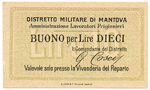 Banconota da 5 Lire Cartamoneta.com 5 Lire Non EMESSO Distretto Militare di Mantova PRIGIONIERI FDS 9938/IV