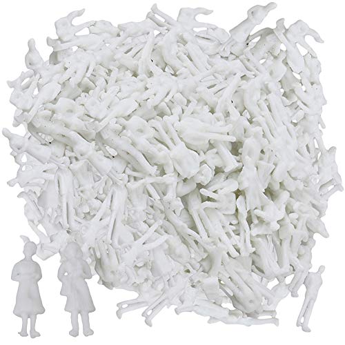 Figurines architecturales 1:100 de haute précision, silhouettes blanches pour modélisme