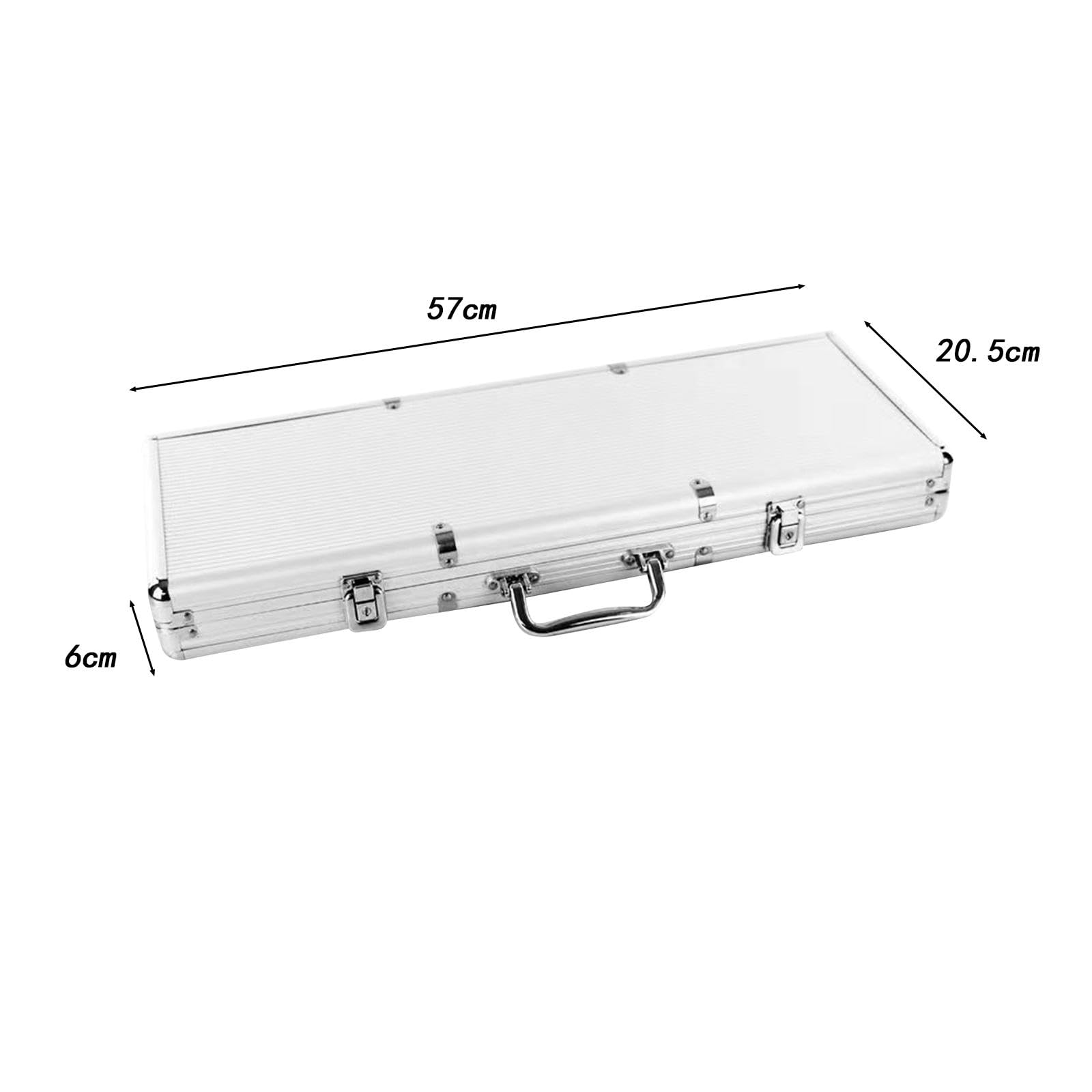 Boîte de Transport en Aluminium pour Jeux de Cartes - Organisateur Compact pour, Argent