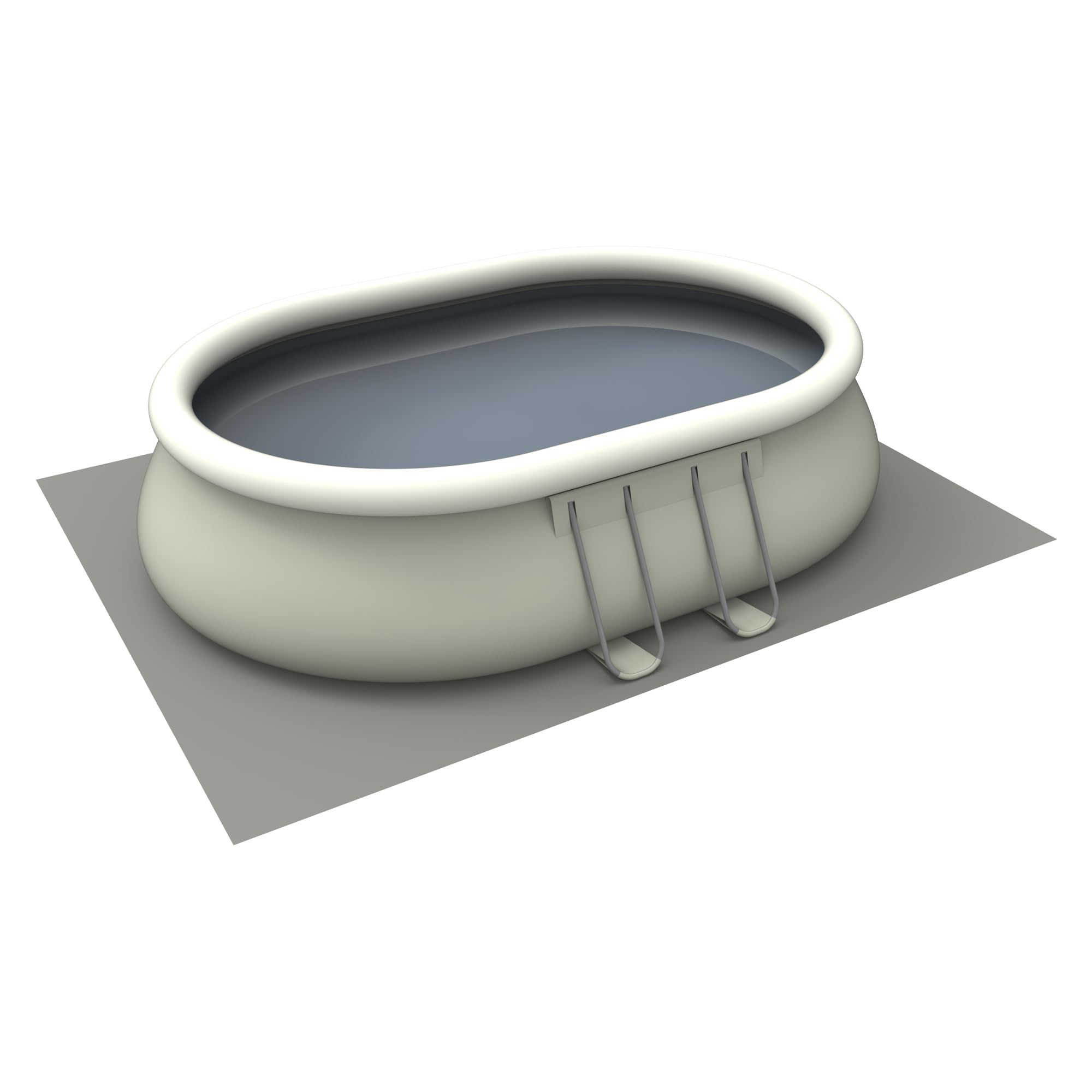 Avenli Piscine autoportante Ovale avec Structure, Gris 540x304x106 cm Gris
