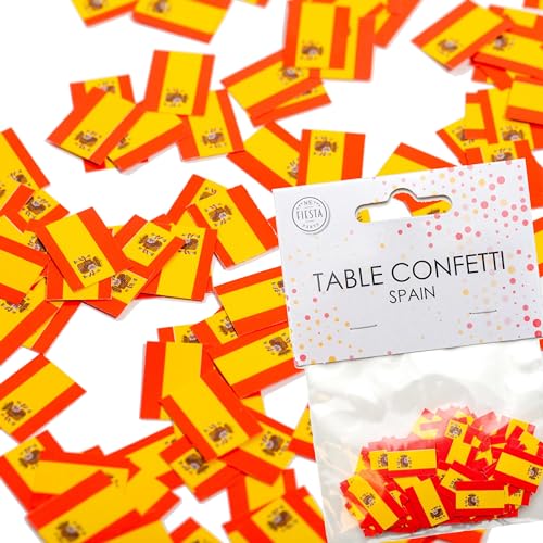 Deko * SPANIEN * für Party & Länderparty | Dekoration Partydeko Spain Espana Flagge Rot Gelb (Konfetti, 150 Stück)
