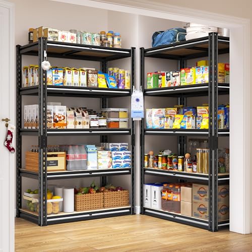 REIBII Storage Shelves with Smooth Edges for Garage Basement Shed Pantry (Pack of 2) - image 3