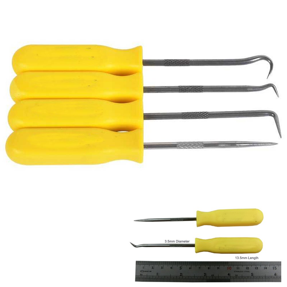 Set 4 Pezzi Attrezzi Pick And Hook Neilsen DP00367 Per Rimozione O-Ring E Guarnizioni