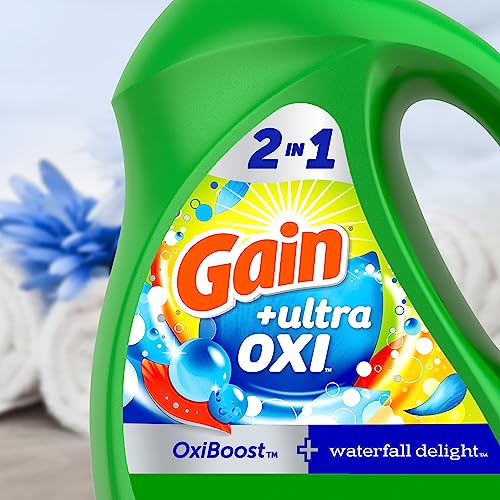image for Gain Ultra Oxi Liquid Laundry Detergent 90 loads 130 fl oz Waterfall D