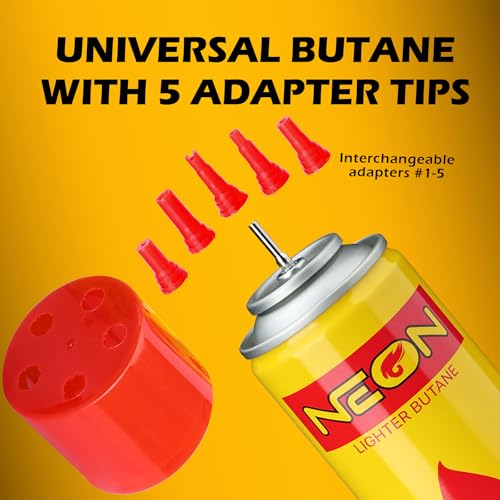image for NEON Butane Fuel Refill, 300ml Ultra Refined Lighter Fluid, Premium 99