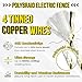 Golden Cock Electric Fence Wire 1000 ft, 1/4 inch (6 mm), Thick & Highly Conductive Tinned Copper Strands, Ideal for Temporary Pastures and Equine Containment Livestock, Work with Insulator & Charger
