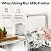 Electric Milk Frother and Steamer, 16.9oz/500ml Milk Steamer and Frother for Latte, Dishwasher Safe, BPA Free, 4 Functions, Enjoy Perfect Milk Froth in 2 Min - White