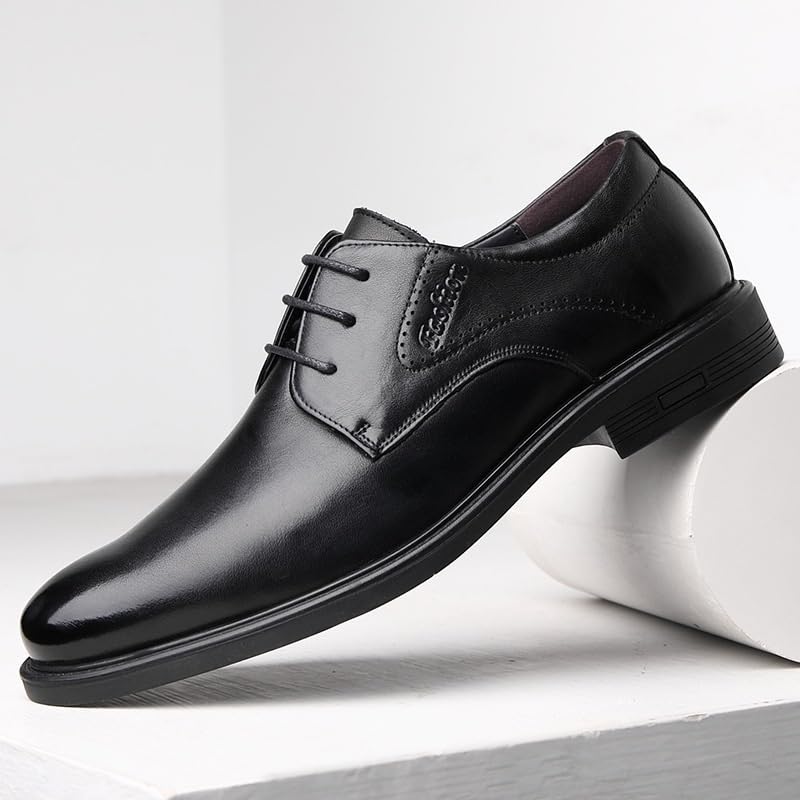 Men's Classic Lace-up Formal Brogue Oxfords Shoes Fashion Pointed Toe Business Tuxedo Shoes for Men4