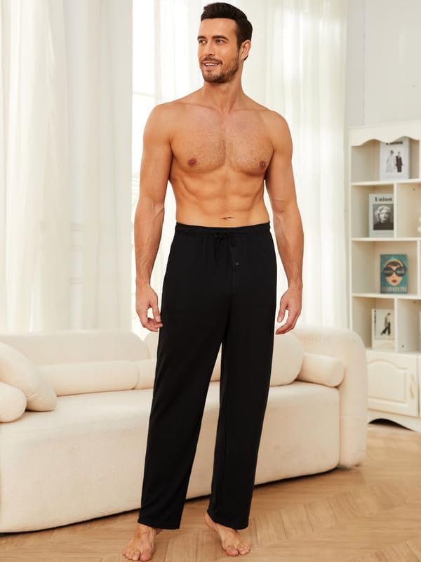 U2SKIIN Mens Ultra Soft Pajama Pants, Stretch Sleep Pant with Pockets Lightweight & Cozy Lounge Pj Bottoms for Men - Image 3