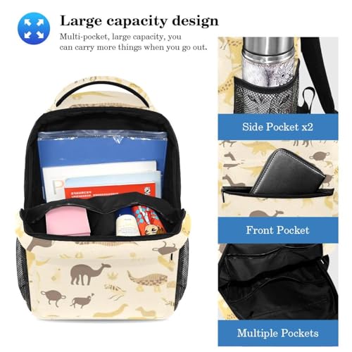 Sac à dos grande capacité jaune pour vos sorties et cours - 3