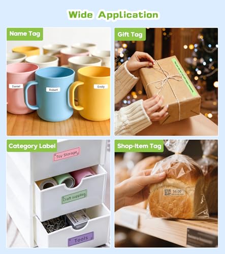 Image of ORGBRO Label Maker Machine with Tape, X1 Portable Bluetooth Mini Label Printer, Support Pre-Cut & Continuous Label, Wireless Small Label Makers with Versatile App for School Home Office Organization
