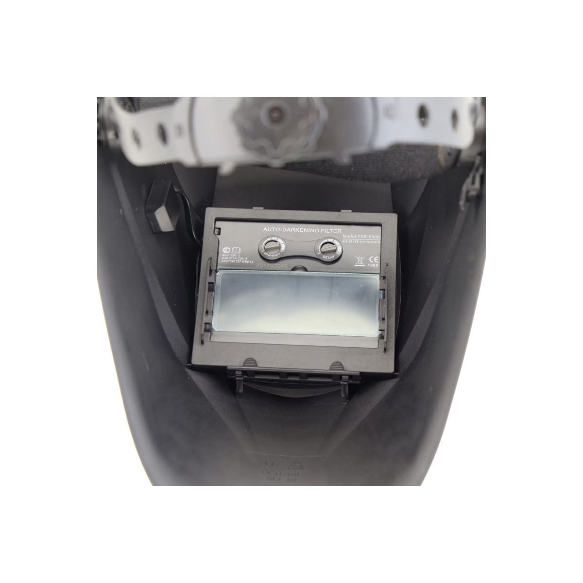 VITO - Cagoule de soudure LCD Masque de soudure automatique teinte variable 9 à 13 - alimentation solaire