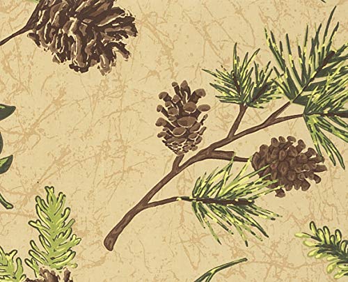 Image of Woodland Retreat Pinecones 100% Cotton Set of 6 Placemats 13 inch x 19 inch