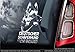 Sticker International Deutscher Schäferhund - Autoaufkleber - Hund Schild Fenster, Stoßstange Aufkleber Geschenk - V001 - Weiß/Klar - Externe Außen Aufdruck, 205x100mm