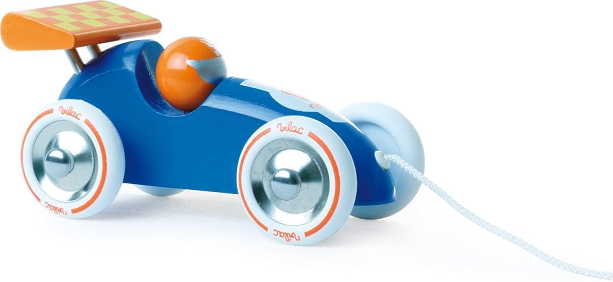 Vilac Vilac2309Y Orange Pull Along Racing Car