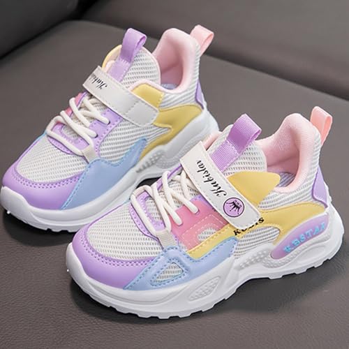 IWIHMIV Girls Sneakers Casual Sports Shoes Non Slip Lightweight Breathable Tennis Athletic Running Shoes for Toddler3
