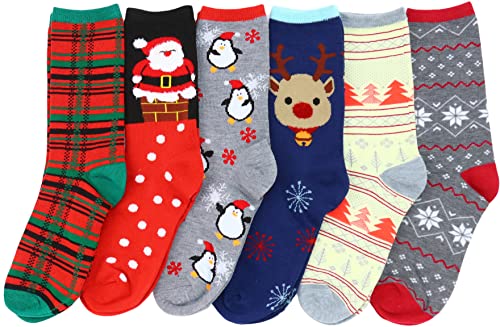Image of ToBeInStyle Women's Pack of 6 or 12 Fashion Printed Crew Socks