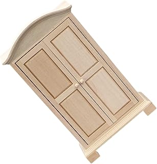 Tofficu Armário Mini Guarda-Roupa Mini Armário Decoração Para Casa Armário De Quarto Guarda-Roupa Vintage Móveis De Quarto Mini Armário Ornamento Mini Armário Adorno Modelo De Casa De