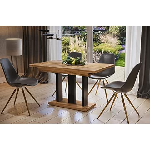 Endo-Moebel Esstisch Appia 130cm - 210cm erweiterbar ausziehbar Säulentisch Küchentisch Cover