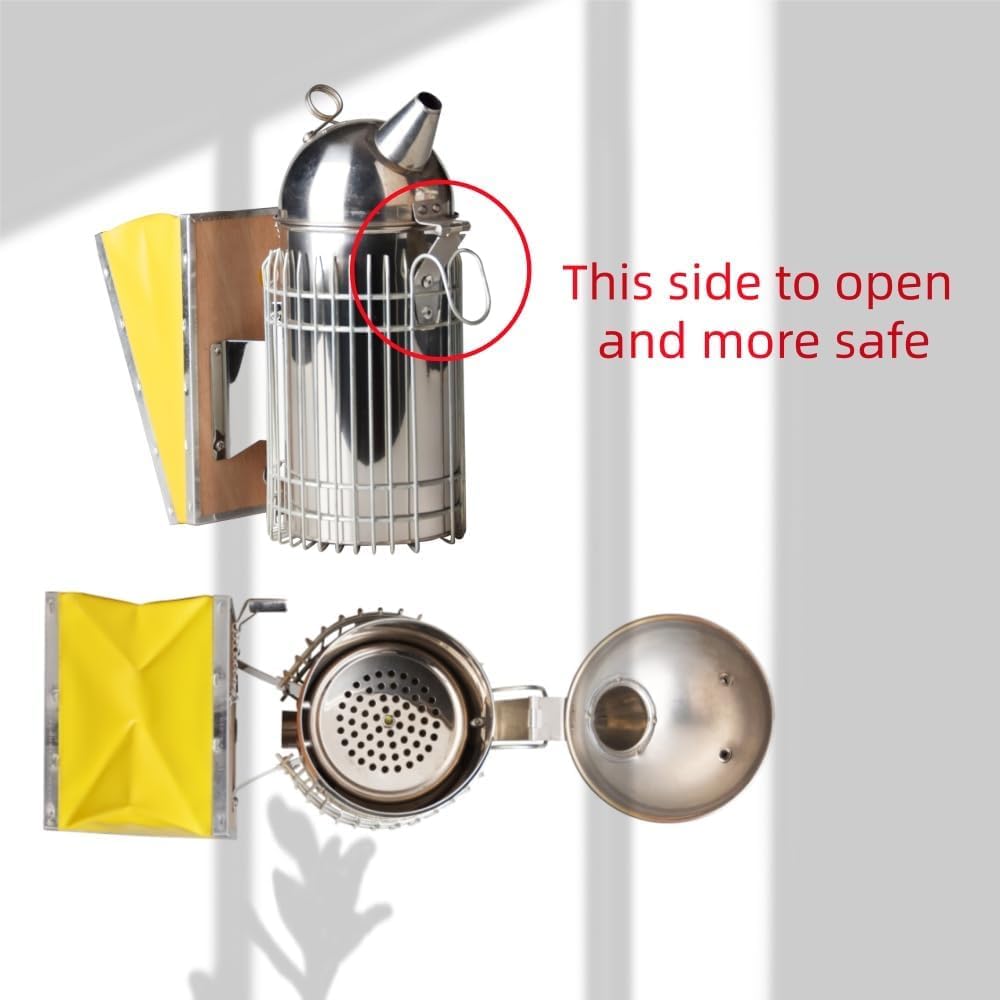 Bear Shape Bee Smoker with Heat-Resistant Storage Box, Fast Extinguishing & Smoke-Free, Beekeeping Safety Tool