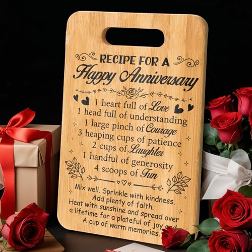 Tabla de cortar conmemorativa para aniversario, regalo para ella, regalos de boda para pareja miniatura 1