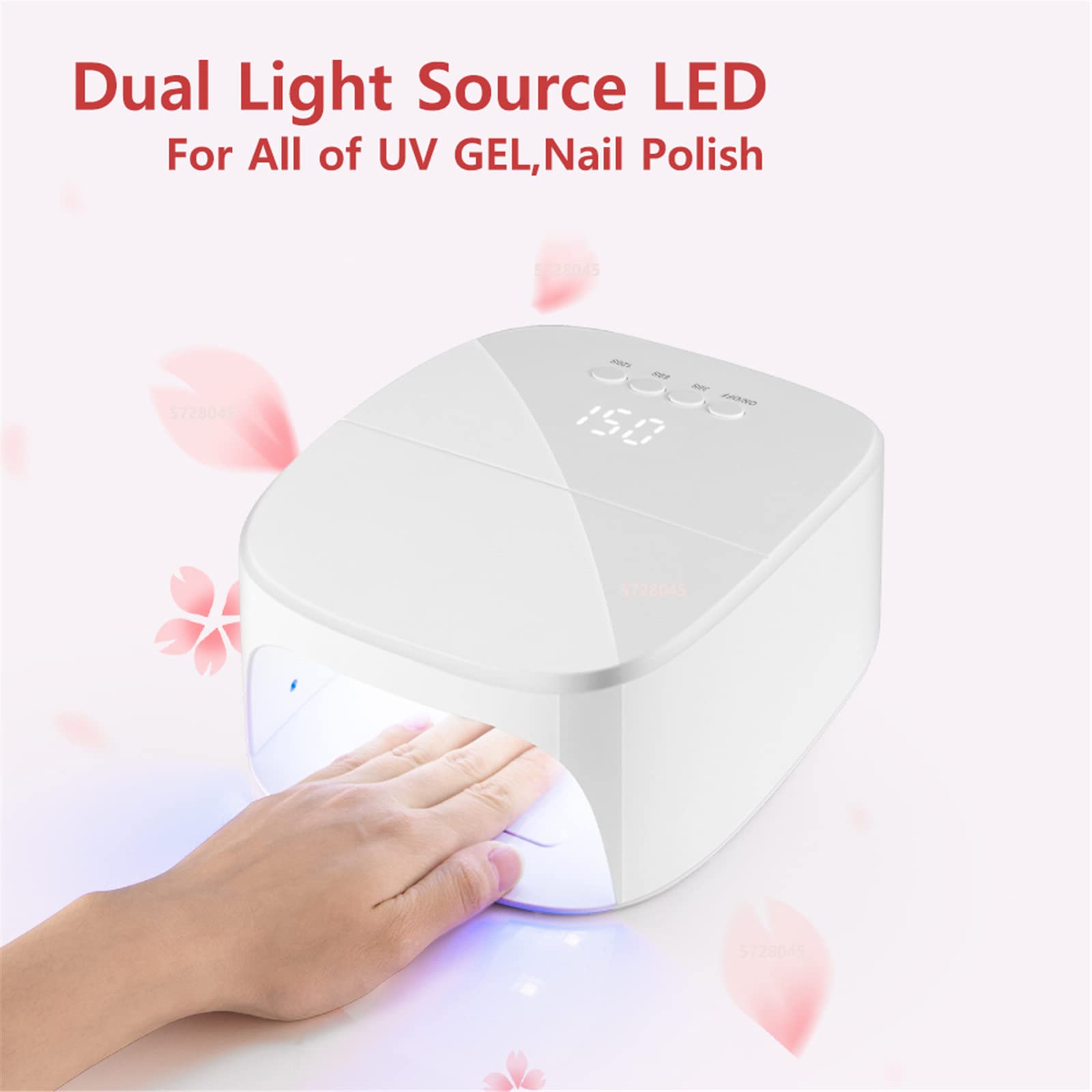 ZYC Lampada per Unghie a LED Senza Fili UV 60W Ricaricabile 8000mAH Lampada Gel Senza Fili Lampada per Unghie Smalto per Unghie Lampada arricciacapelli per Tutti Gli smalti per Unghie in Gel