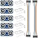 MTDELE 5 Pcs HC-SR04 Ultrasonic Sensor Module Compatible with for Arduino R3 UNO MEGA XBee Nano Robot with 5Pcs Mounting Bracket