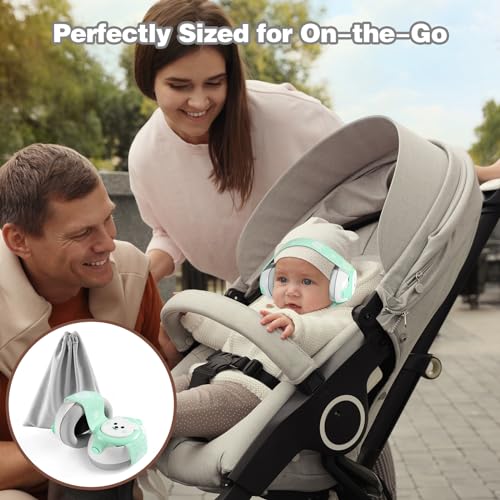 Image of YomauiYee Baby Earmuffs,Bear Infant Headphones Noise Cancelling Baby Ear Protection with Adjustable Headband Sound Proof Headphones, Travel Essentials for Travel