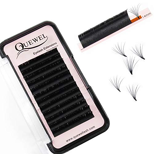 Volume Lash Extensions Thickness 0.05mm C Curl 14mm Rapid Blooming Easy Fan Mink Black|Thickness 0.05/0.07/0.10/0.12mm C/D Curl Length Single 8-18mm Mix 8-15mm| (0.05-C-14mm)