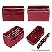 Purse Organzier, Bag Organizer with Metal Zipper (Large, Red)