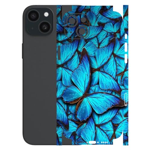 Image of AtOdds - Full Body Back Screen Guard Protector Film - Lamination Wrap Skin Sticker for iPhone 15 Plus | Scratchproof Matte Finish (Design - Butterfly)