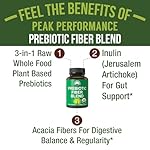 USDA Organic 3-in-1 Prebiotic Fiber - Vegan Capsules for Gut, Digestive Health. Raw Whole Food Plant Based Prebiotics Pills Supplement with Inulin (Jerusalem Artichoke), Acacia Fibers, SunFiber - Image 2