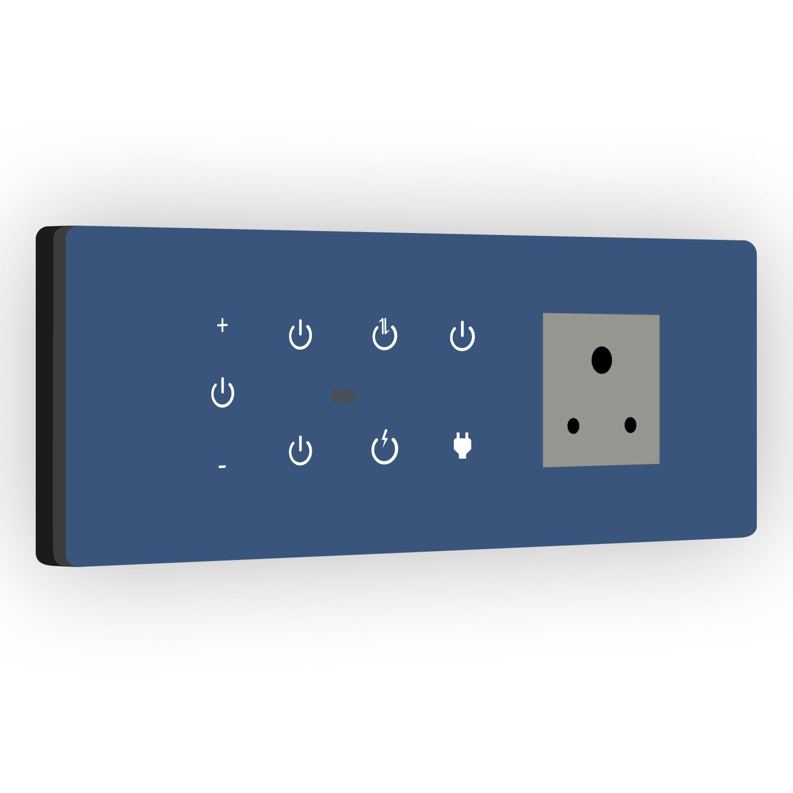 IOTICS Smart Wifi Switch Board: 5 x Switch, 1 Dimmer & 1 x Smart Plug Module. Touch Control, Remote, App Control. Voice Control with Alexa & Assistant. Smart Touch Switch For Home Automation (Blue)-image-25