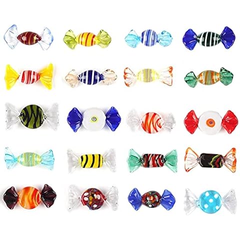 Iceyon 20pcs Vintage Glass Sweets Candy Cute Ornament Home Party Wedding Christmas Festival Decoration Cover