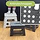 ZOLLNER Tritthocker faltbar - Klapphocker für Kinder und Erwachsene bis 120kg - Anti-Rutsch-Beschichtung - mit praktischem Tragegriff - extrem leicht - 22 cm hoch - Kunststoff - anthrazit