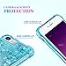 Ruky for iPhone 6 6S 7 8 Case, iPhone SE 2020 & iPhone SE 2022 Case, Gradient Quicksand Series Glitter Bling Flowing Liquid Floating TPU Bumper Cushion Protective Women Girls Phone Case (Teal Purple)