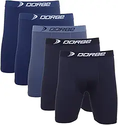 Kit 5 Cuecas Long Leg Poliamida Dorbe Não Enrola Original Masculina Cueca Longa Microfibra Boxer Box Masculino Ciclista Adulto Comprida