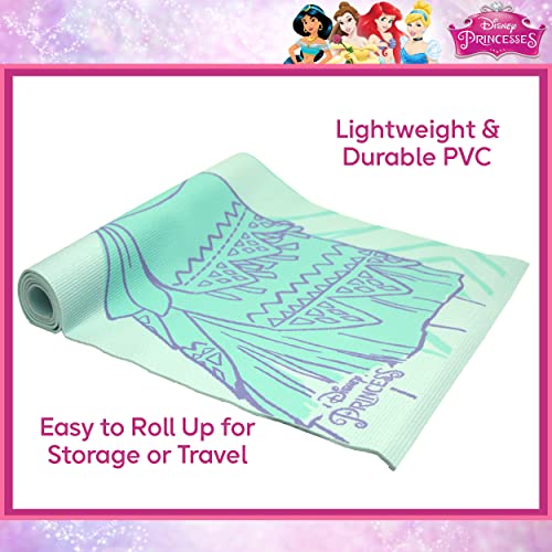 Disney Moana Kids Yoga Mat Non Slip for Boys and Girls, All Purpose, PVC, Fitness and Workout Accessories, Blue, 3 mm - Image 4