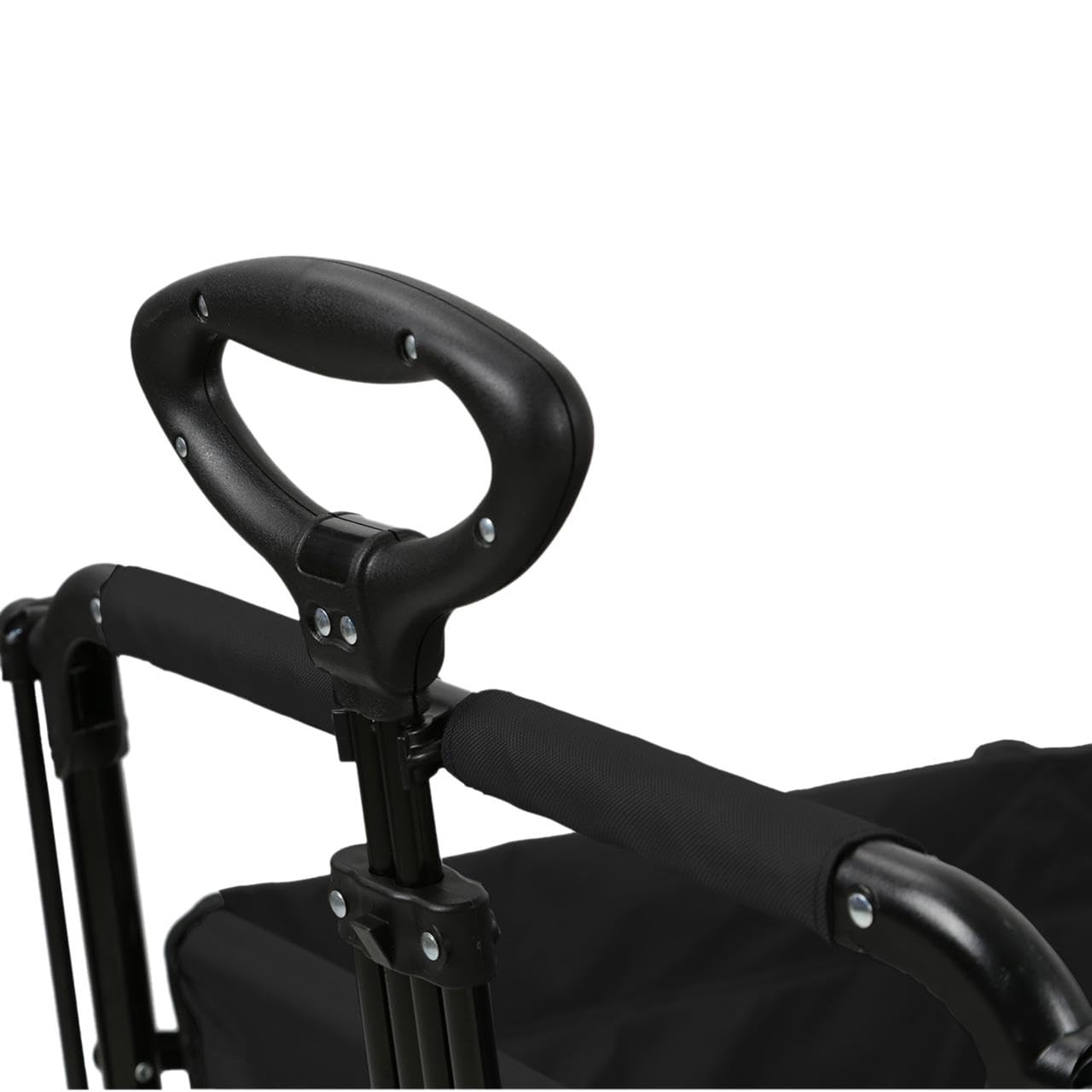 Bollerwagen FX-CT800 Komfort faltbar - Schwarz • Kinder Transportwagen mit Sonnendach • gepolsterte Innenraumverlängerung • robuste Räder • kompakt klappbarer Handwagen