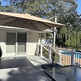 La manivelle au design simple et moderne en fonte d'aluminium permet au parasol d'être facilement réglé et très pratique à utiliser