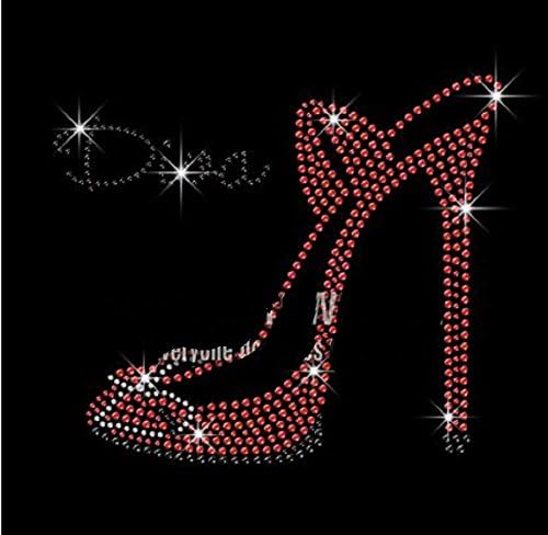 High Heel Diva Rhinestone Iron on Transfer