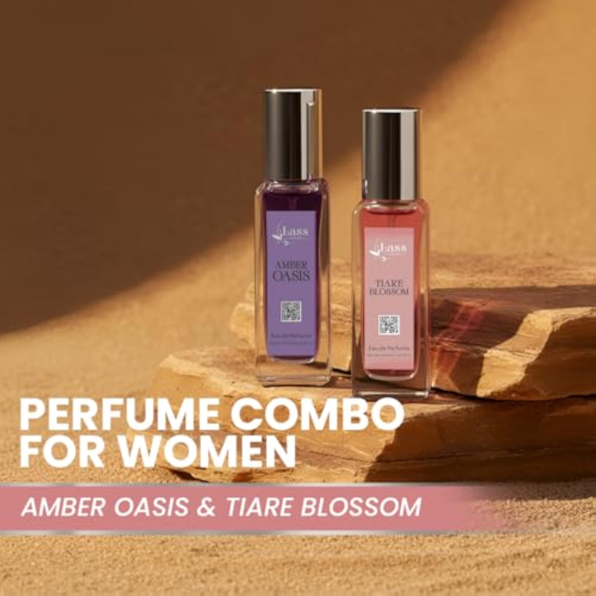 Women’s Perfume Gift Set, Amber Oasis & Tiare Blossom