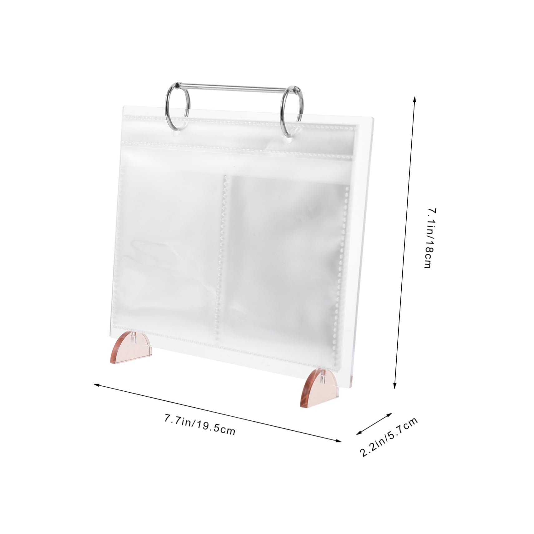 Ciieeo Photo Album Holder Stand with Transparent Inner Pages Multi Functional Calendar Display Rack for Photos Menus and Documents Elegant Desktop Decoration for Retail