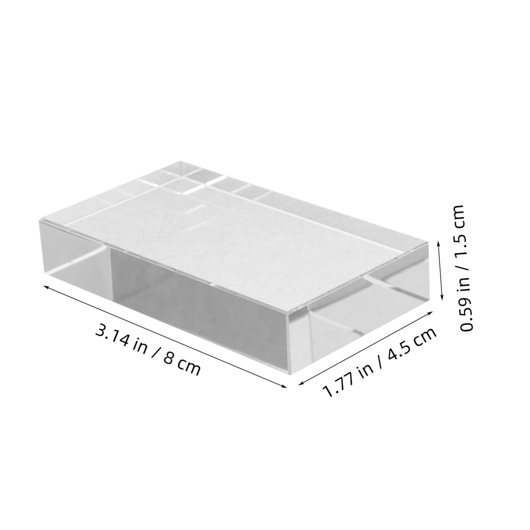 Healifty Rectangular Optical Prism Concave-Convex Style Glass for Boys and Girls Spectral Analysis Tool Decorative Sun Catcher
