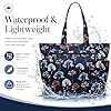 Floral Tote Water-resistant Large Shoulder Bag for Shopping School Work College Yoga Travel Beach Daily Use with Multi Pockets #3