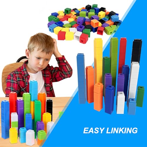 Math Manipulatives Number Blocks Toys For Kids 300 Cubes, Educational Counting Toys Classroom Learning Supplies, Preschool Plastic Counting Blocks for Kindergarten Homeschool Learning, Kids Ages 3+ - Image 6