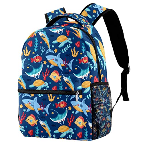 Sac à dos de voyage imperméable motif papillons colorés et grand cartable campus Medium